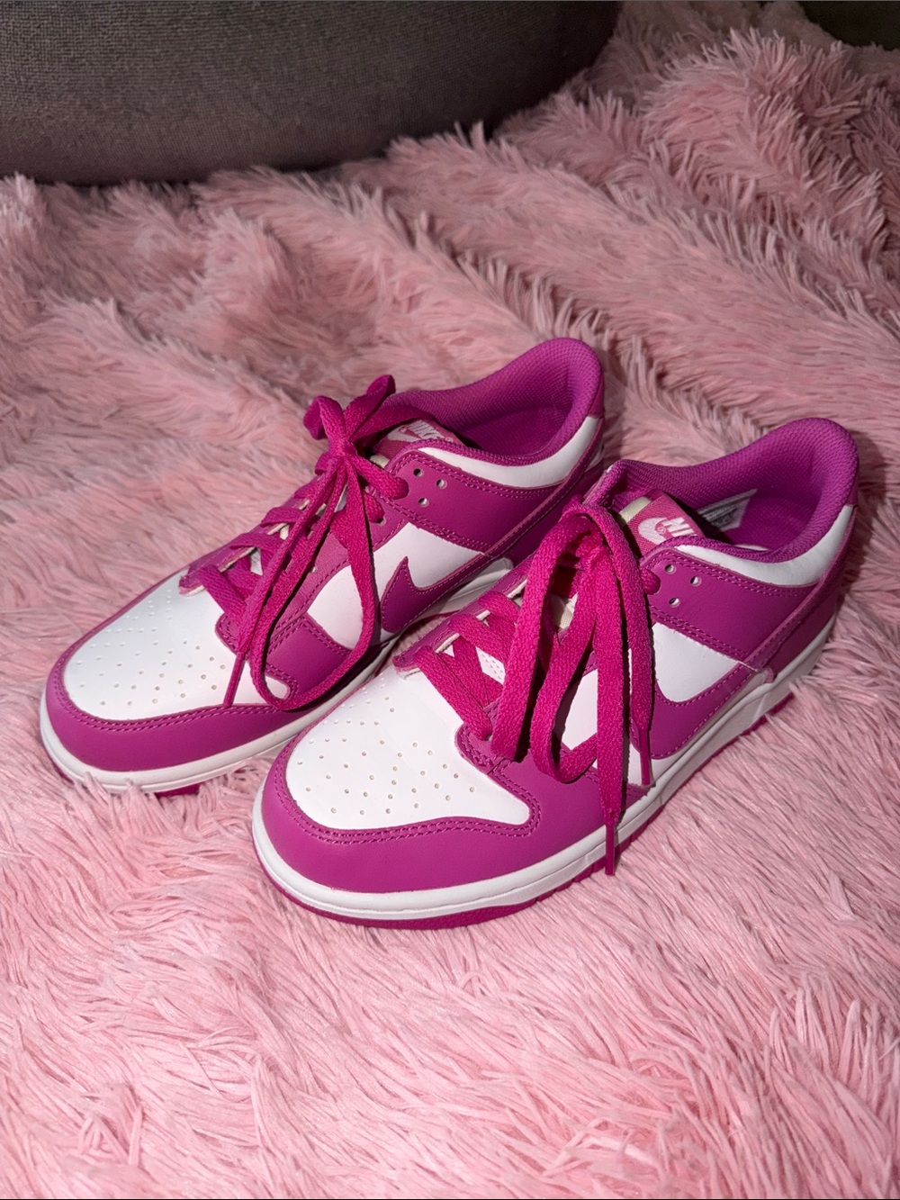 Pink and White Nike Dunks